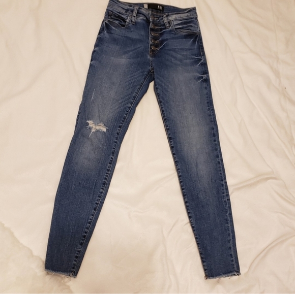 Kut from the Kloth Connie Button Fly Ankle Skinny High Waisted Jeans Summer - Picture 5 of 15